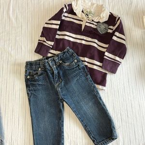 18M Hurley Jeans and Children’s Place rugby shirt